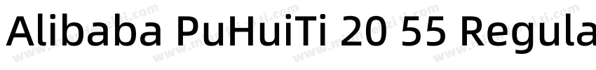 Alibaba PuHuiTi 20 55 Regular Regu字体转换